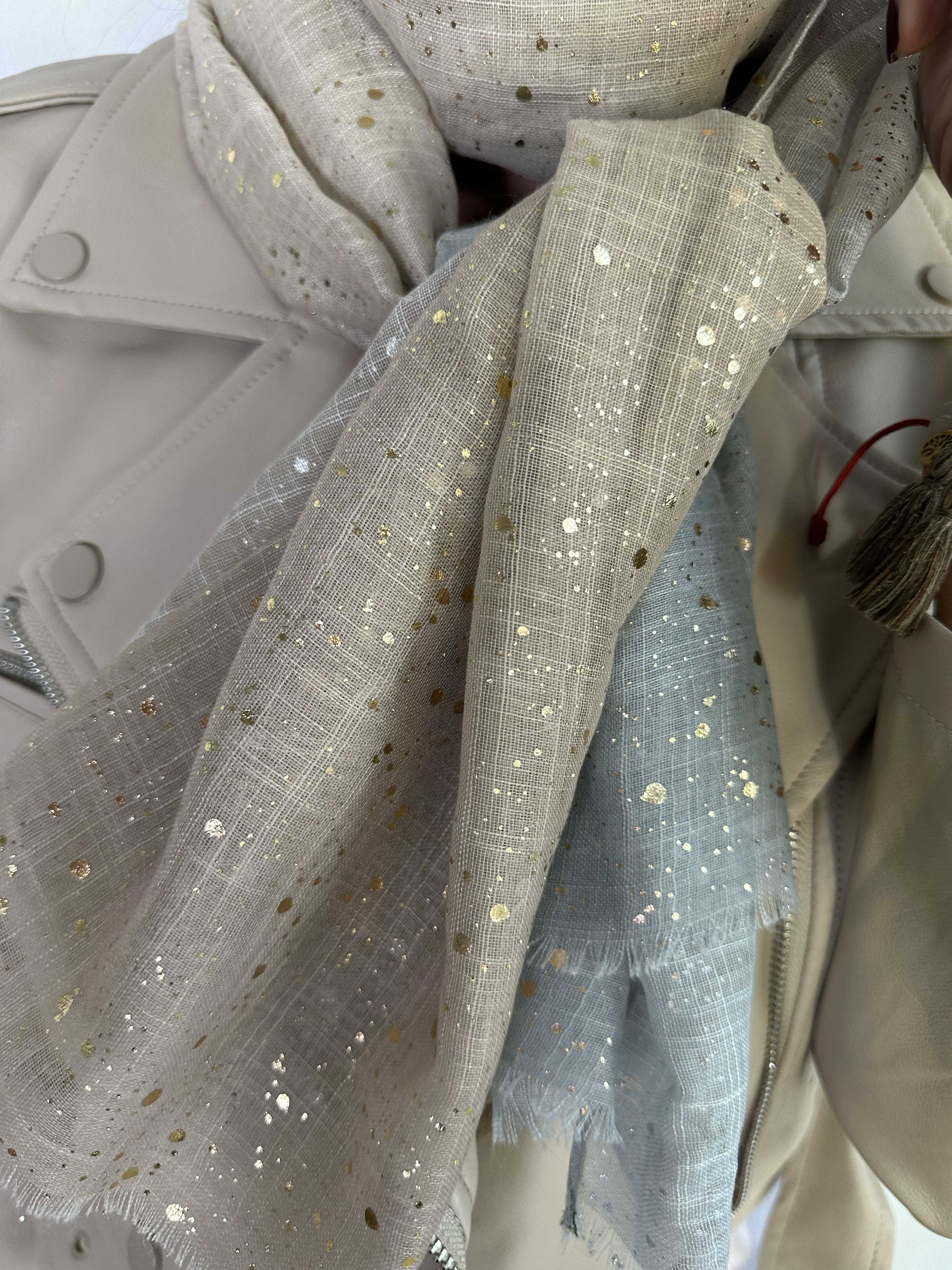 Eliza - Let tørklæde med guld detaljer